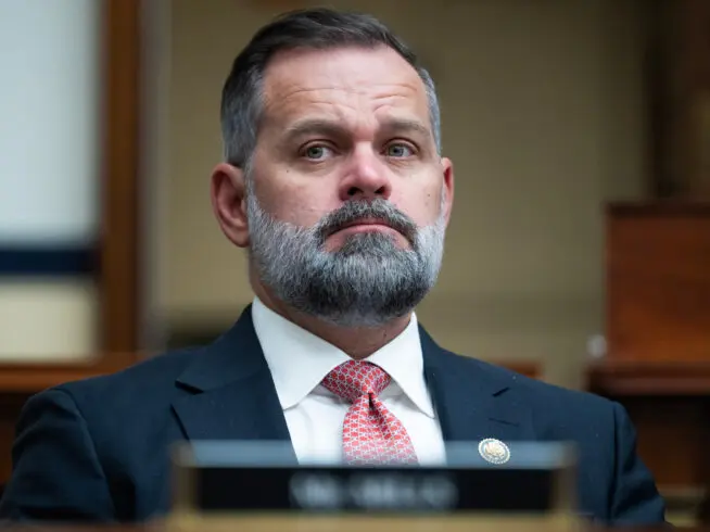 Rep. Cory Mills, R-Florida, attends the House Armed Services Committee hearing titled "Department of Defense FY2027 Budget Request," in Rayburn building on Wednesday, April 29, 2026.